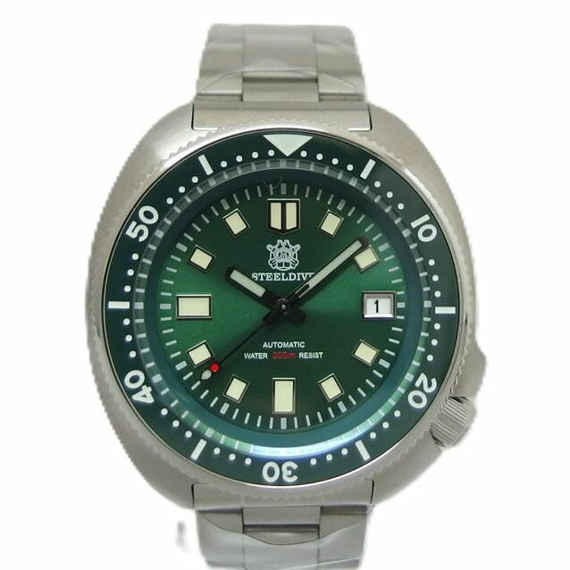 ADDIES DIVE STEELDIVE/STEEL DIVE/自動巻き/グリーン/ツナ缶//SAランク/04
