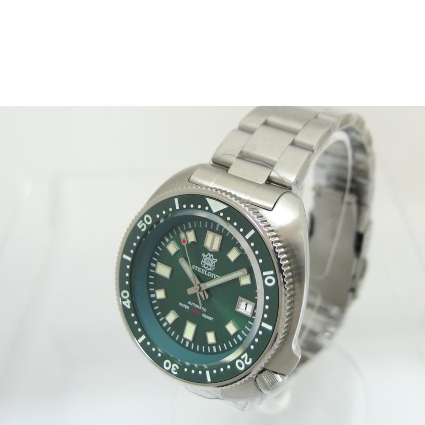 ADDIES DIVE STEELDIVE/STEEL DIVE/自動巻き/グリーン/ツナ缶//SAランク/04