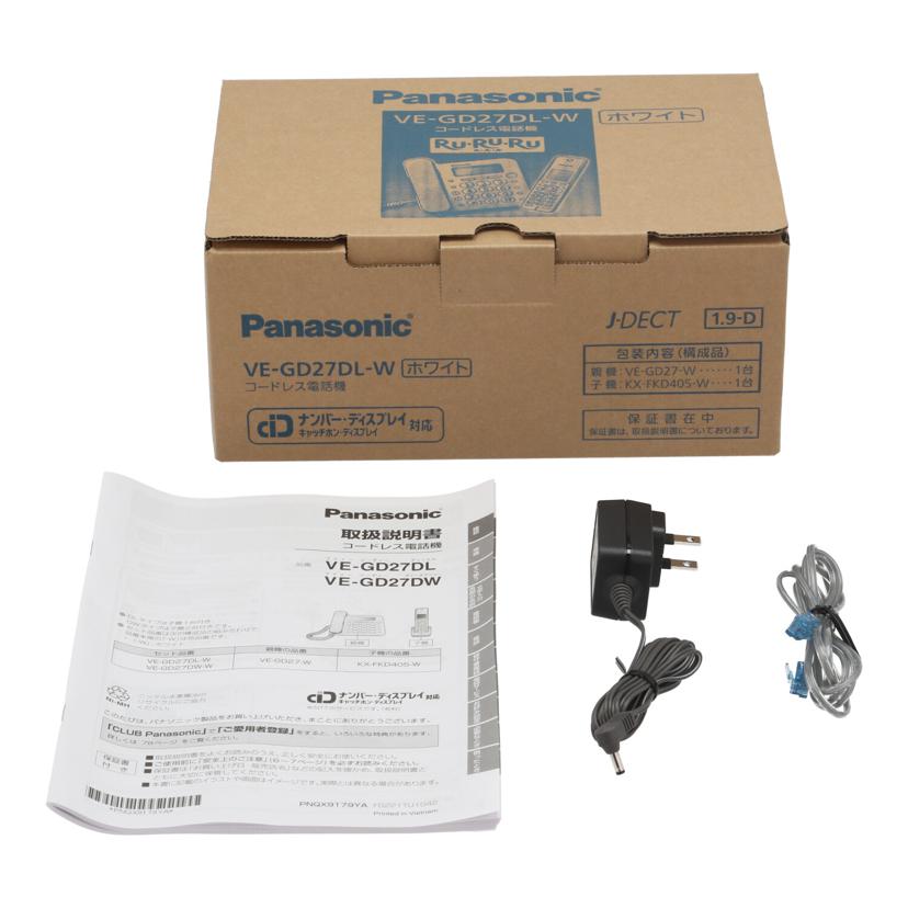 Panasonic パナソニック /コードレス電話機/VE-GD27DL//4EBFA822633/Bランク/82