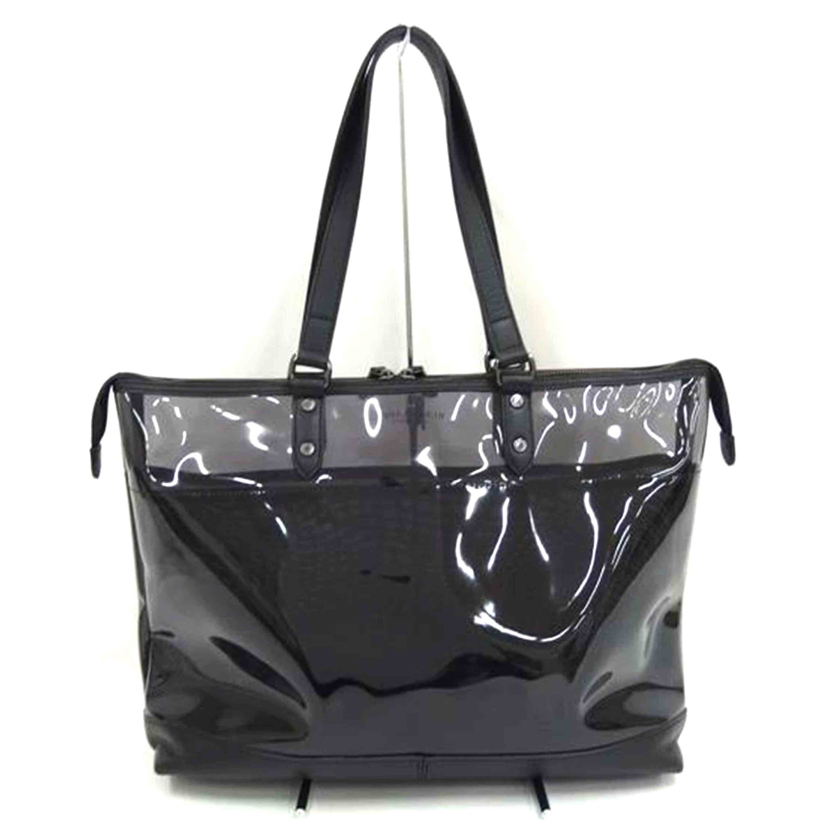 CRESTBRIDGE CRESTBRIDGE/BLACK LABEL ビニールトートバック/ブラック//ABランク/82