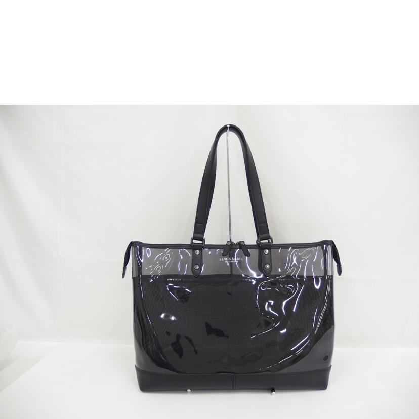 CRESTBRIDGE CRESTBRIDGE/BLACK LABEL ビニールトートバック/ブラック//ABランク/82