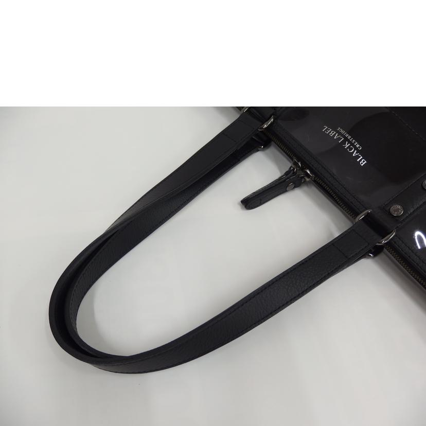 CRESTBRIDGE CRESTBRIDGE/BLACK LABEL ビニールトートバック/ブラック//ABランク/82