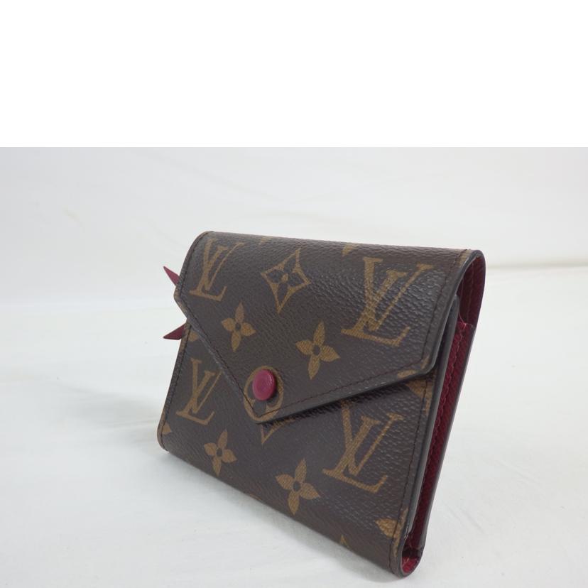 LV ルイヴィトン/ポルトフォイユ・ヴィクトリーヌ/モノグラム/フューシャ/M41938//MI0***/Aランク/84