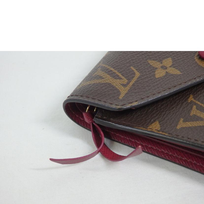 LV ルイヴィトン/ポルトフォイユ・ヴィクトリーヌ/モノグラム/フューシャ/M41938//MI0***/Aランク/84