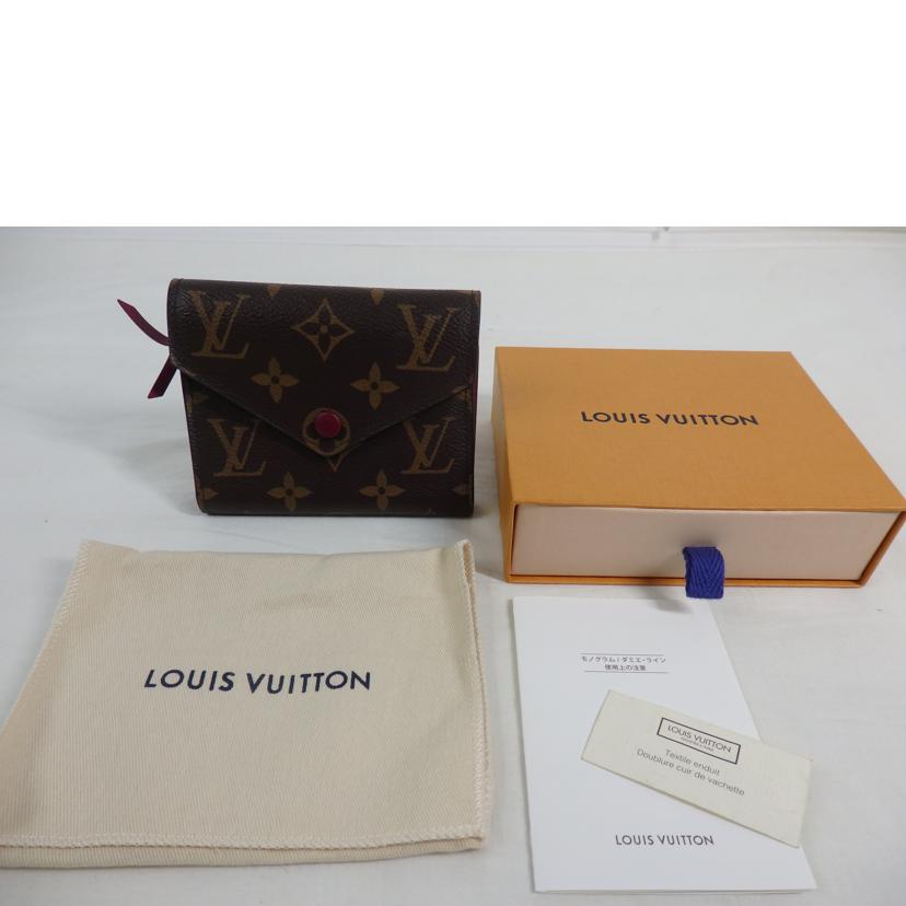 LV ルイヴィトン/ポルトフォイユ・ヴィクトリーヌ/モノグラム/フューシャ/M41938//MI0***/Aランク/84