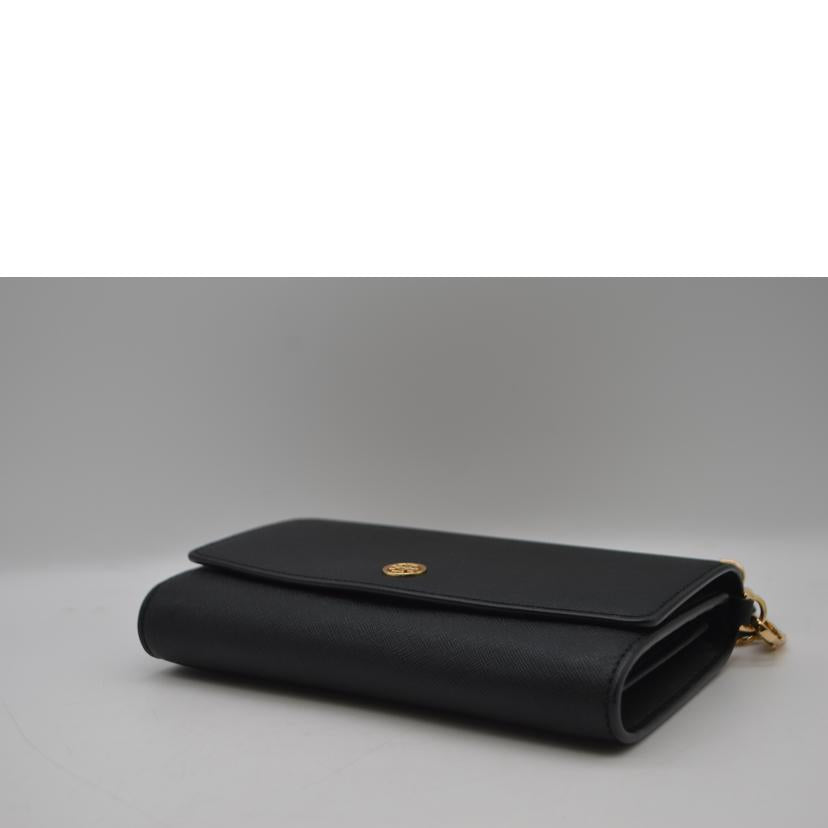 TORY BURCH トリーバーチ/ロビンソンチェーンレザーウォレット/ブラック/54277 001//Aランク/89