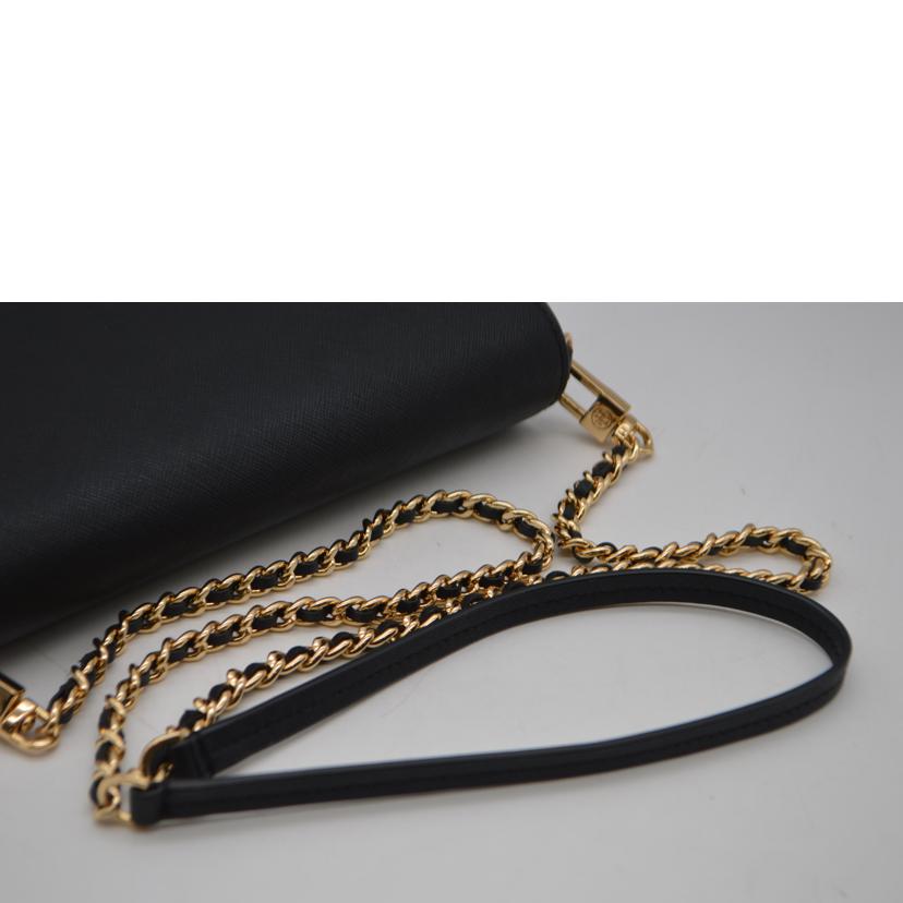 TORY BURCH トリーバーチ/ロビンソンチェーンレザーウォレット/ブラック/54277 001//Aランク/89
