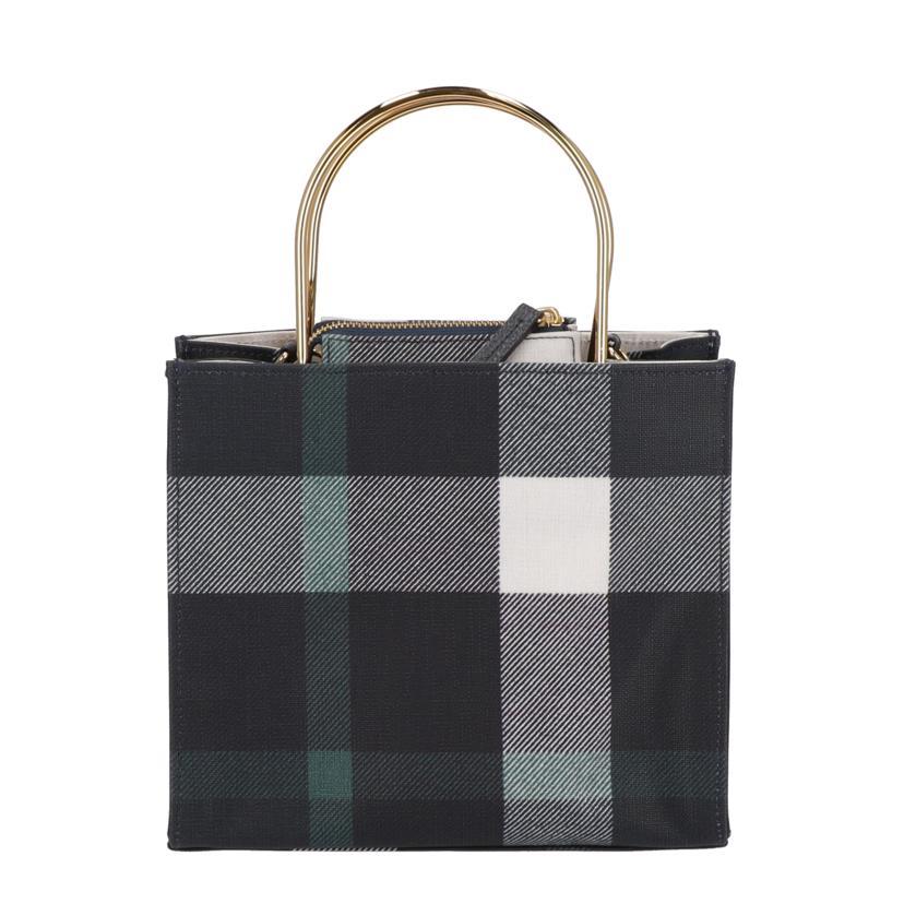 CRESTBRIDGE BLACKLABEL クレストブリッジブルーレーベル/チェックメタルミニトート/55127-854-28//Aランク/09