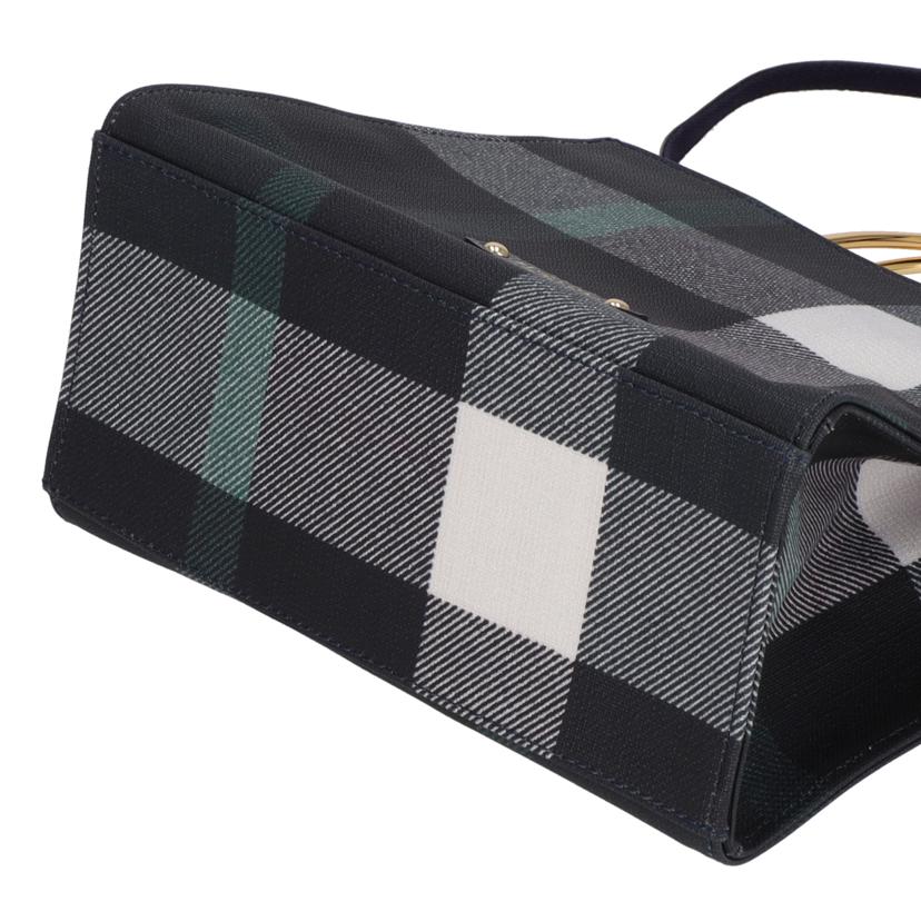 CRESTBRIDGE BLACKLABEL クレストブリッジブルーレーベル/チェックメタルミニトート/55127-854-28//Aランク/09