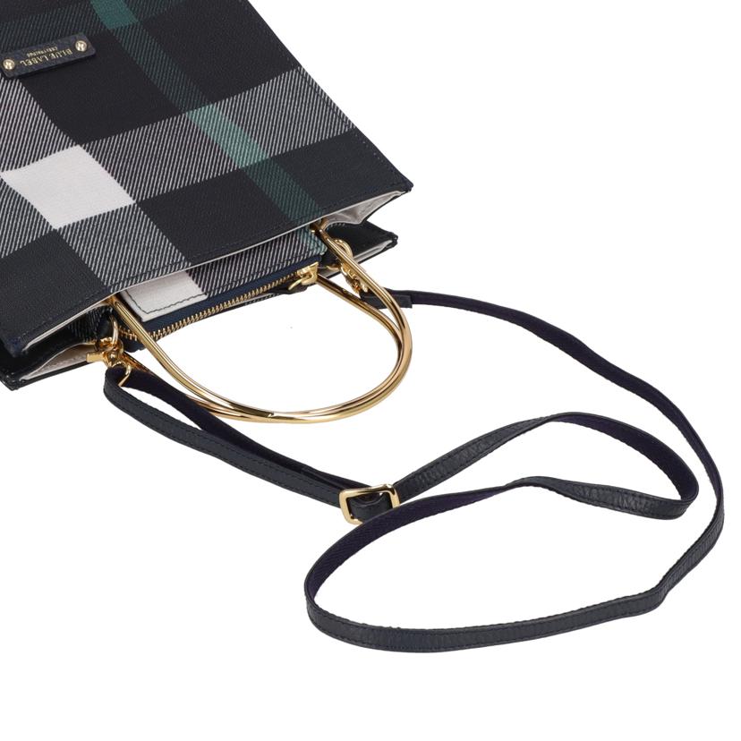 CRESTBRIDGE BLACKLABEL クレストブリッジブルーレーベル/チェックメタルミニトート/55127-854-28//Aランク/09