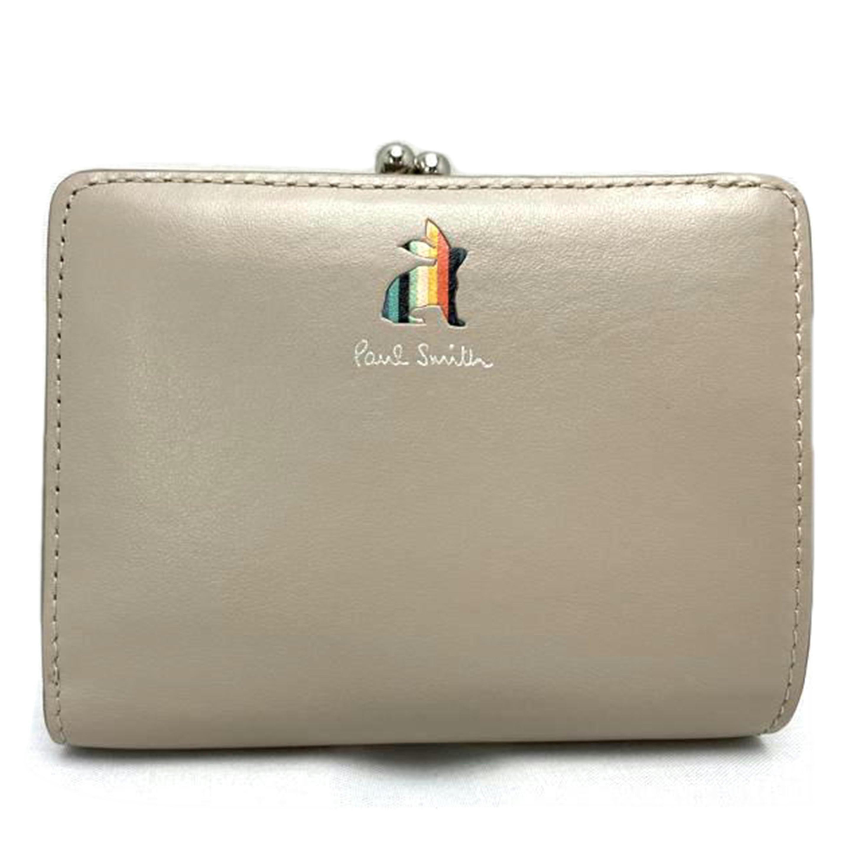 Paul Smith/マーケトリーストライプラビット がま口 二つ折り財布/BPW584//Aランク/52