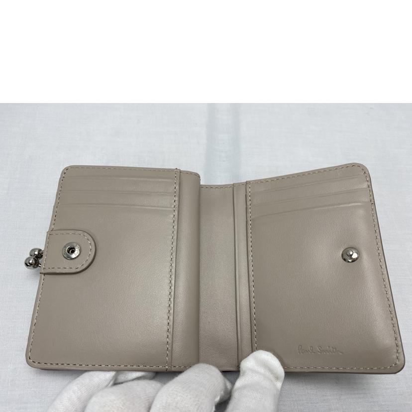 Paul Smith/マーケトリーストライプラビット がま口 二つ折り財布/BPW584//Aランク/52