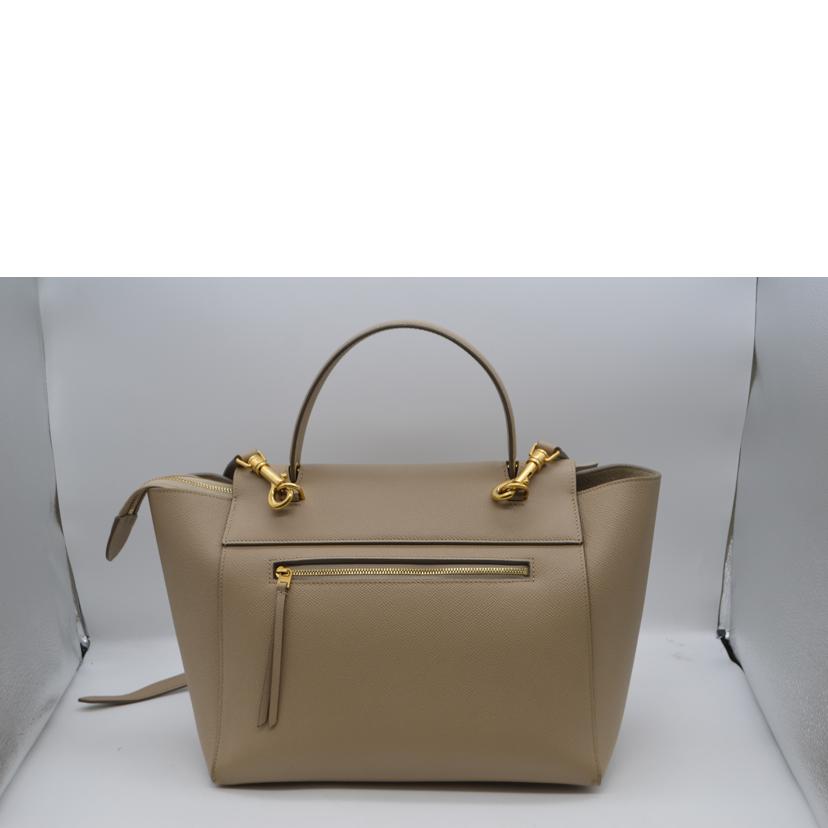 CELINE セリーヌ/ミニベルトバッグ・ミニ/グレインカーフスキン/ライトトープ/176103 //S-A****************/Bランク/89