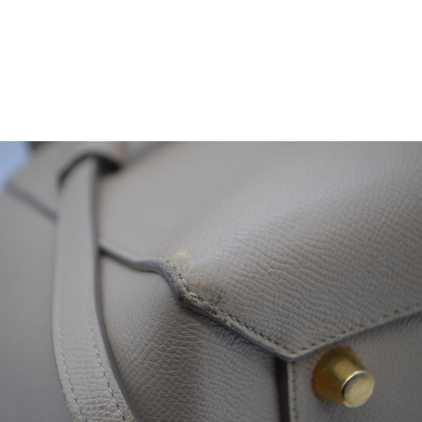 CELINE セリーヌ/ミニベルトバッグ・ミニ/グレインカーフスキン/ライトトープ/176103 //S-A****************/Bランク/89