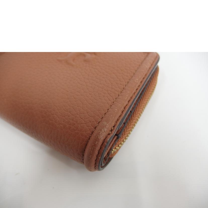 TORYBURCH トリーバーチ/ロゴマーク折り財布/茶//ABランク/82