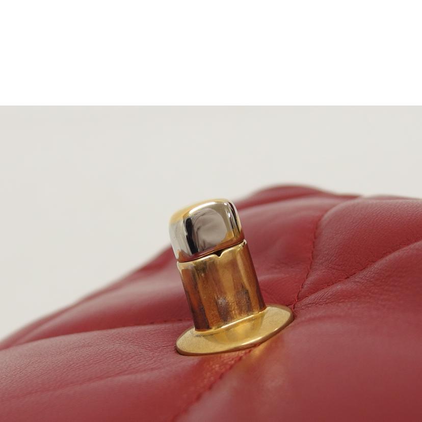 CHANEL  シャネル/シャネル19/ラムスキン/チェーンショルダーバッグ/レッド//302*****/Aランク/04