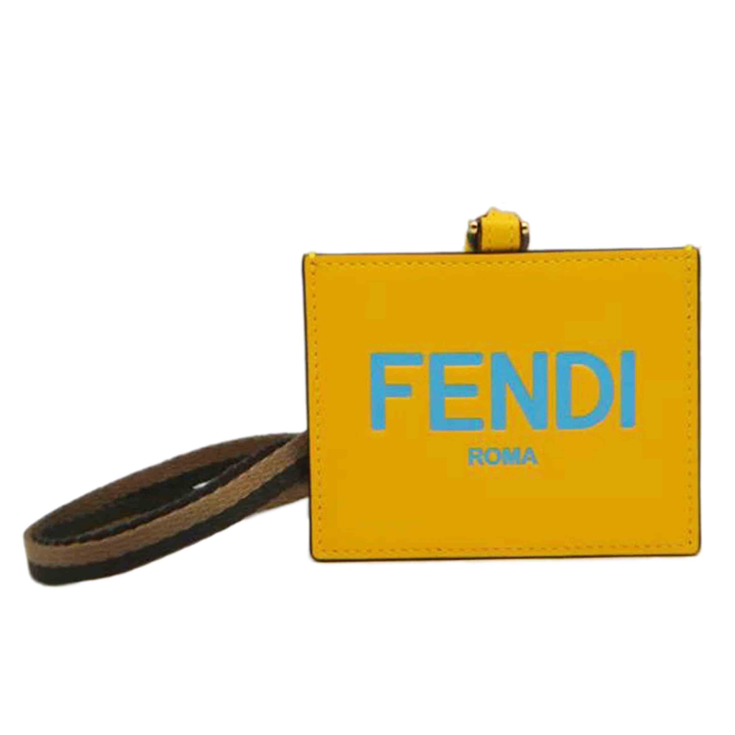 FENDI フェンディ/IDネームカードホルダー/イエロー/8M0452//AHN**********/SAランク/89