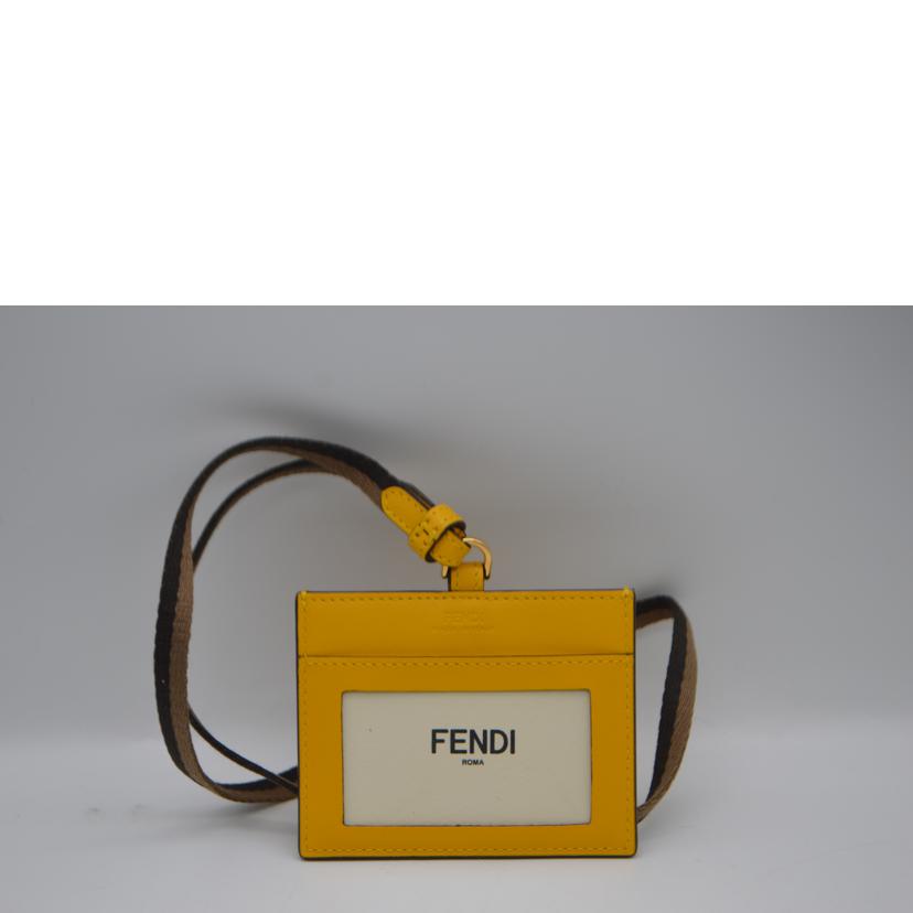 FENDI フェンディ/IDネームカードホルダー/イエロー/8M0452//AHN**********/SAランク/89