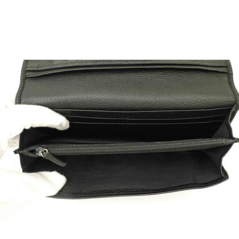 GUCCI グッチ 黒 メンズ/インターロッキングG二つ折り長財布/ブラック/308803//496***/Bランク/69