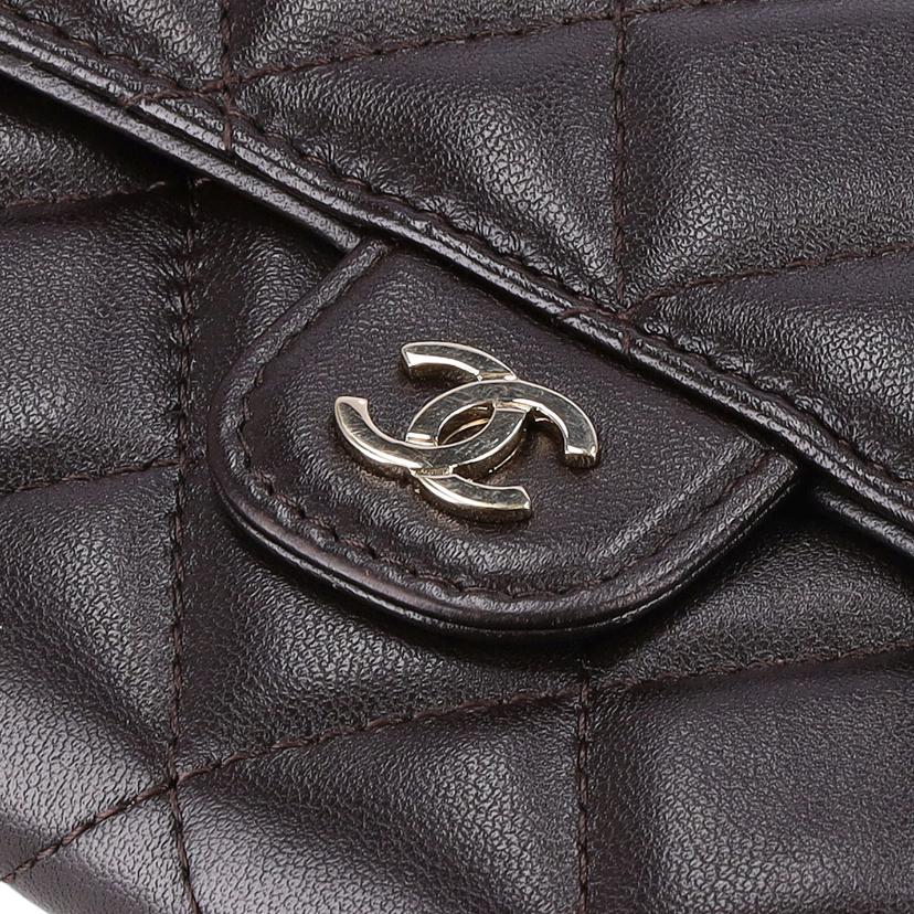 CHANEL シャネル/マトラッセクラシックロングフラップウォレット/ブラウン//314*****/ABランク/75