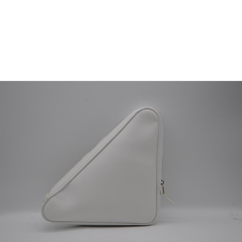 BALENCIAGA バレンシアガ/トライアングルクラッチレザーバッグ/ホワイト/476976//900**********/Aランク/89