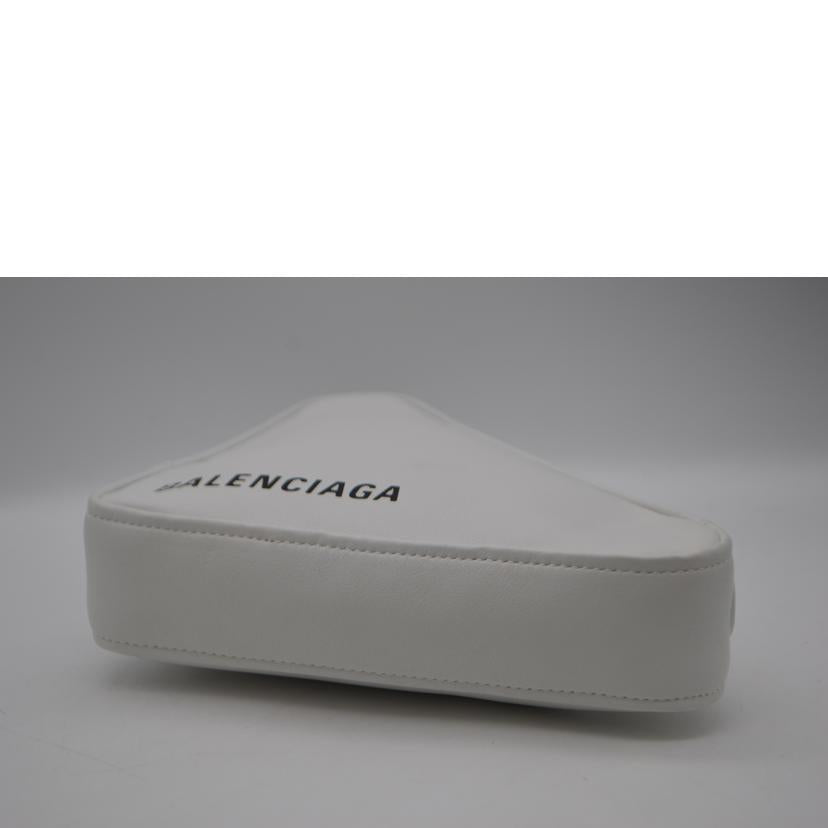 BALENCIAGA バレンシアガ/トライアングルクラッチレザーバッグ/ホワイト/476976//900**********/Aランク/89