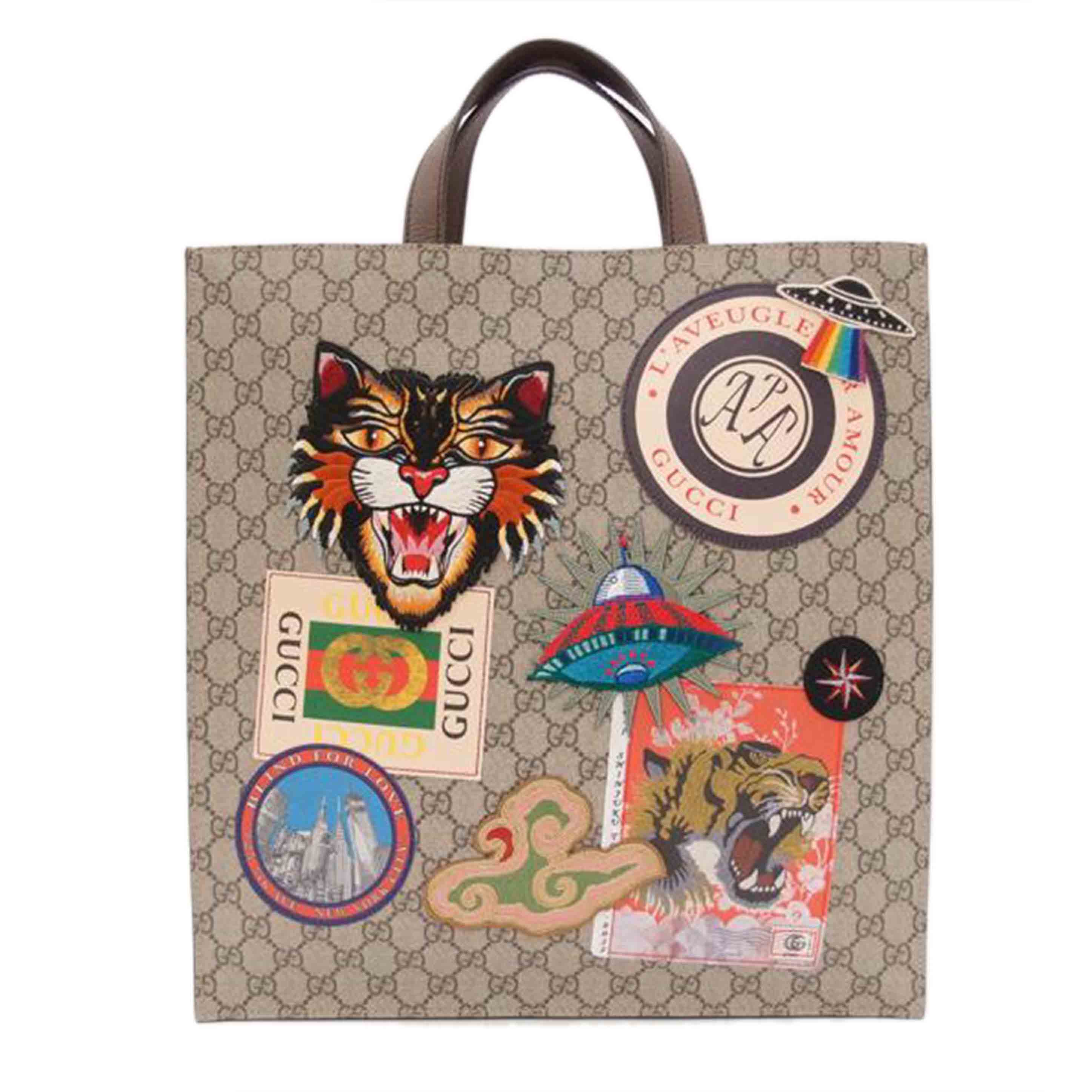 GUCCI/クーリエGGスプリーム2wayトート/ブラウン/474084//000***/SAランク/69