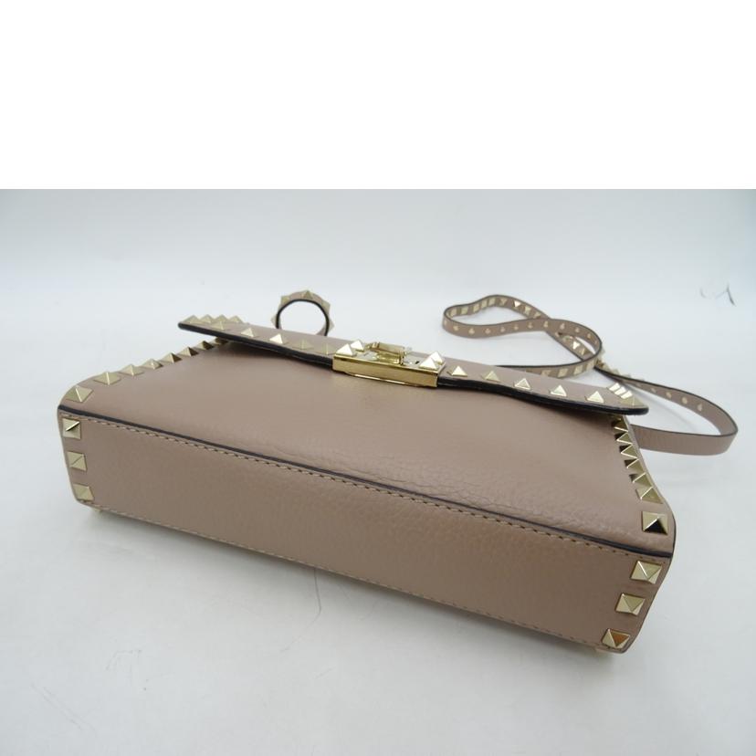 VALENTINO ヴァレンティノ/ロックスタッズレザーショルダー/ピンクベージュ/PW2B0181WC1//Aランク/69