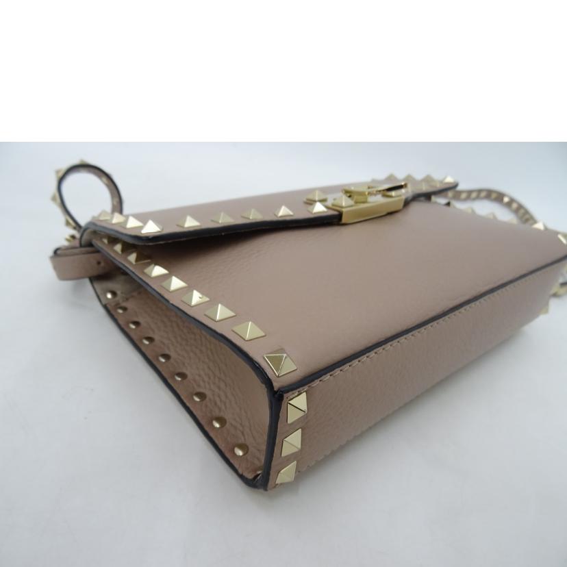VALENTINO ヴァレンティノ/ロックスタッズレザーショルダー/ピンクベージュ/PW2B0181WC1//Aランク/69