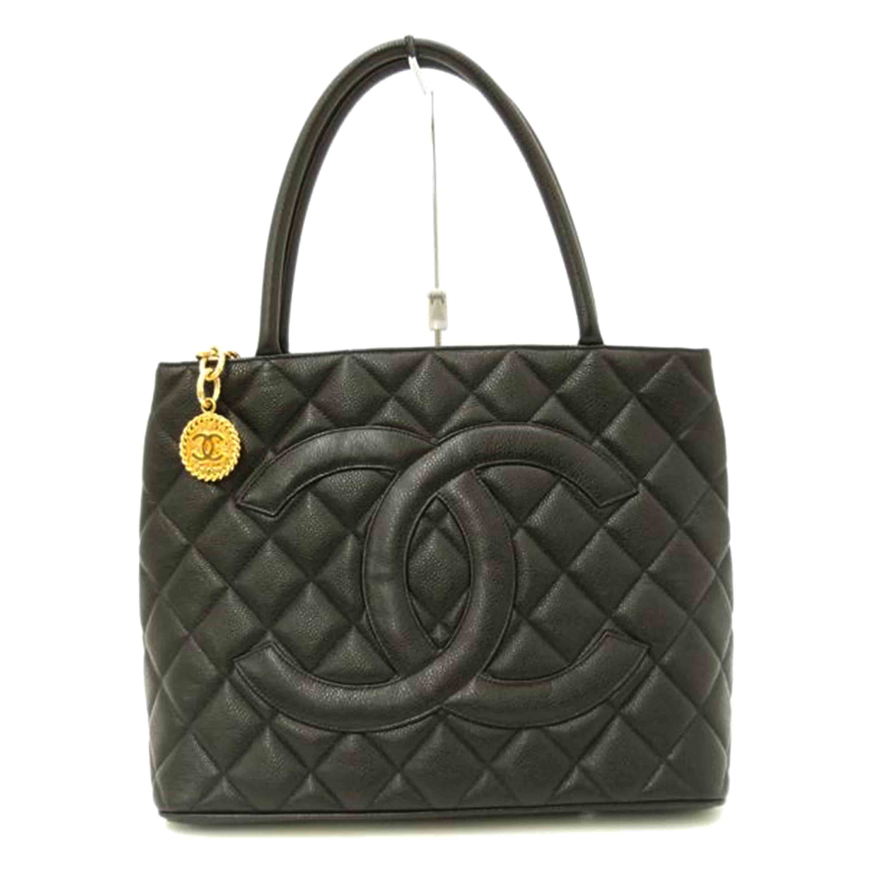 CHANEL シャネル/キャビアスキン復刻トート/ブラック/A01804//418***/Aランク/69