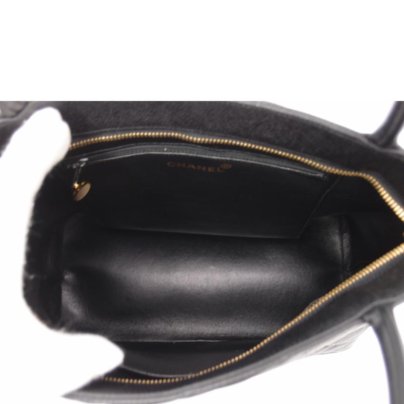 CHANEL シャネル/キャビアスキン復刻トート/ブラック/A01804//418***/Aランク/69