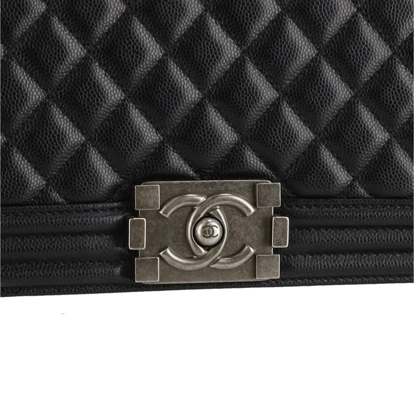 CHANEL シャネル/キャビアスキンボーイシャネルチェーンショルダー/A67086//281*****/Aランク/89