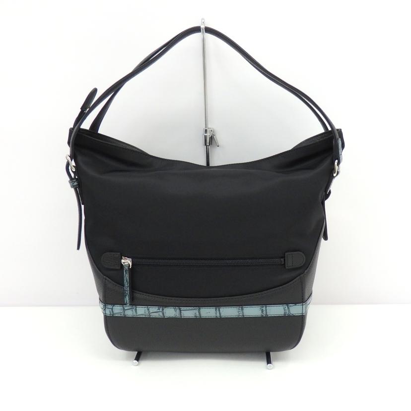 BEAUGRAND ボーグラン/ナイロン×クロコダイル 2wayバッグ//SAランク/77