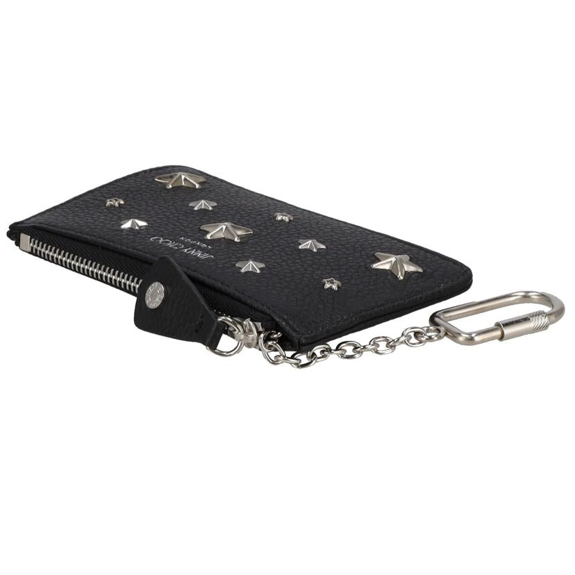 JIMMY CHOO/ナンシー スタースタッズ ブラックレザーウォレット//Aランク/85