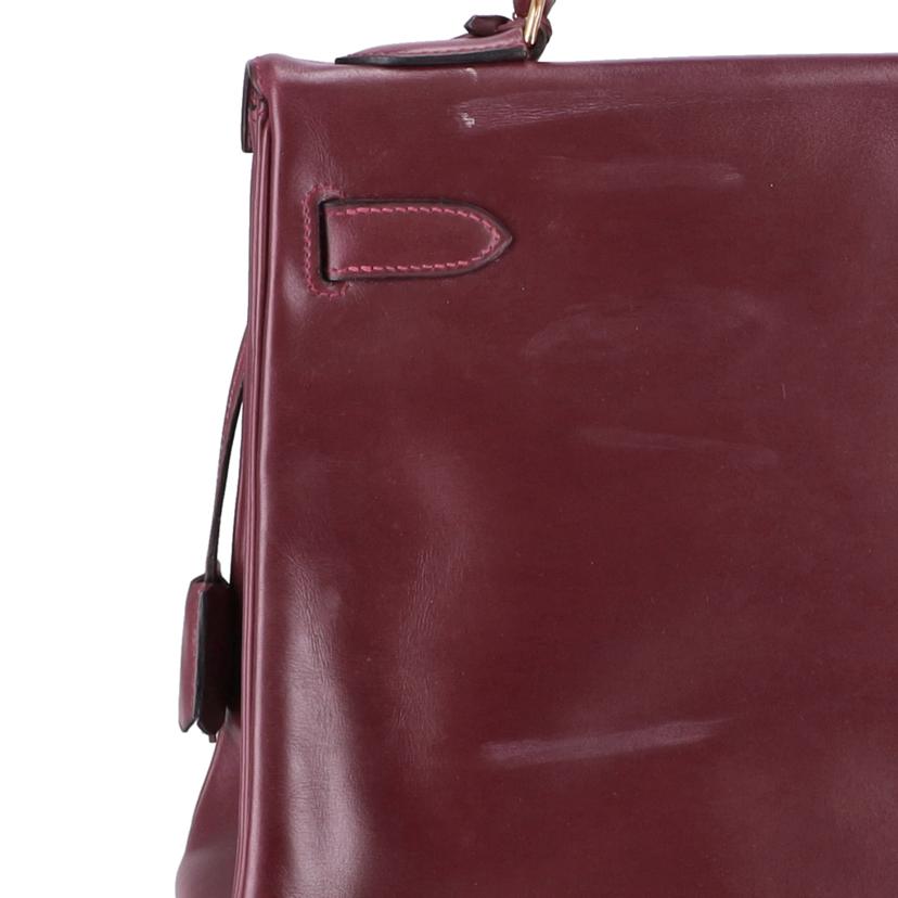 HERMES エルメス/ケリー32/ボックスカーフ/ボルドー//〇I(*****/Bランク/75