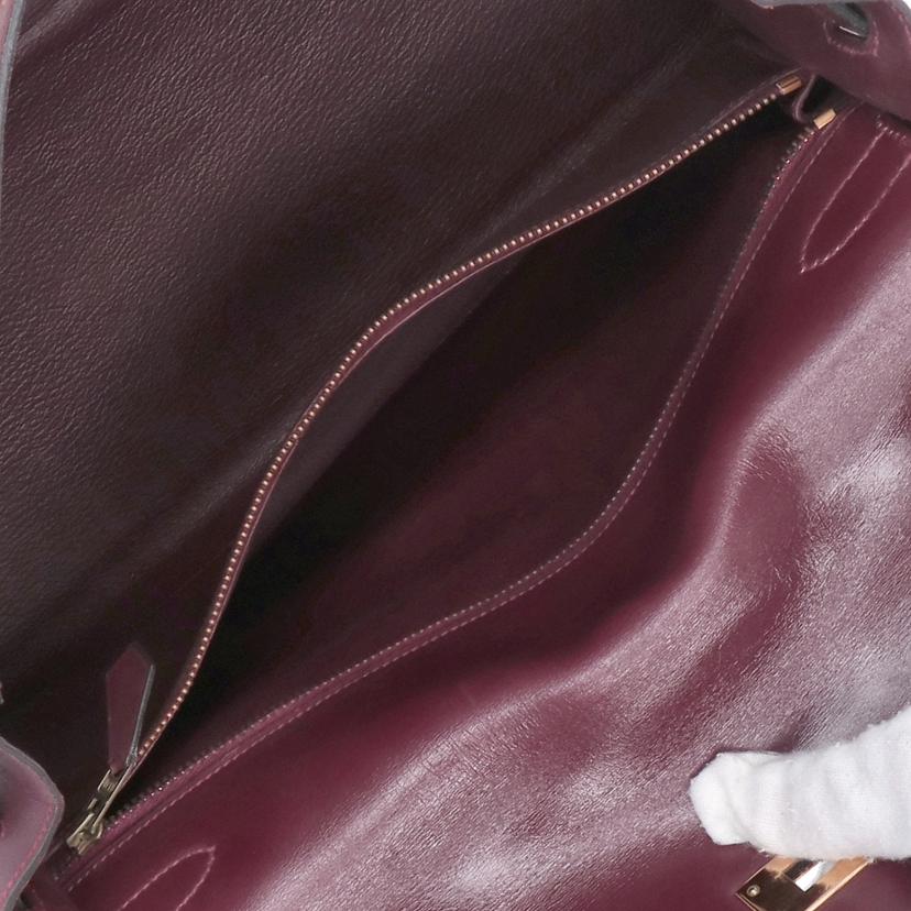 HERMES エルメス/ケリー32/ボックスカーフ/ボルドー//〇I(*****/Bランク/75