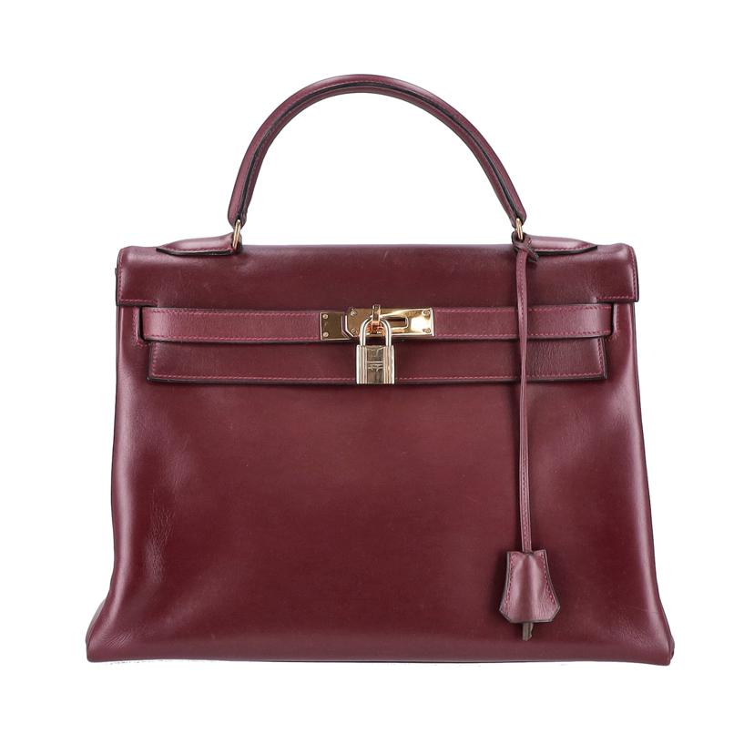 HERMES エルメス/ケリー32/ボックスカーフ/ボルドー//〇I(*****/Bランク/75