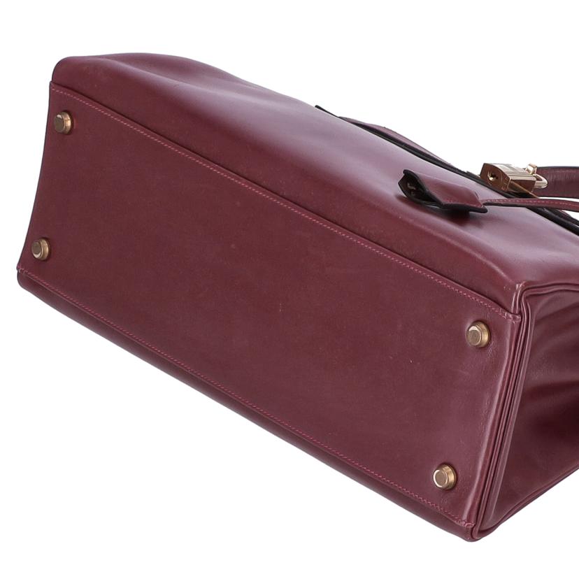 HERMES エルメス/ケリー32/ボックスカーフ/ボルドー//〇I(*****/Bランク/75