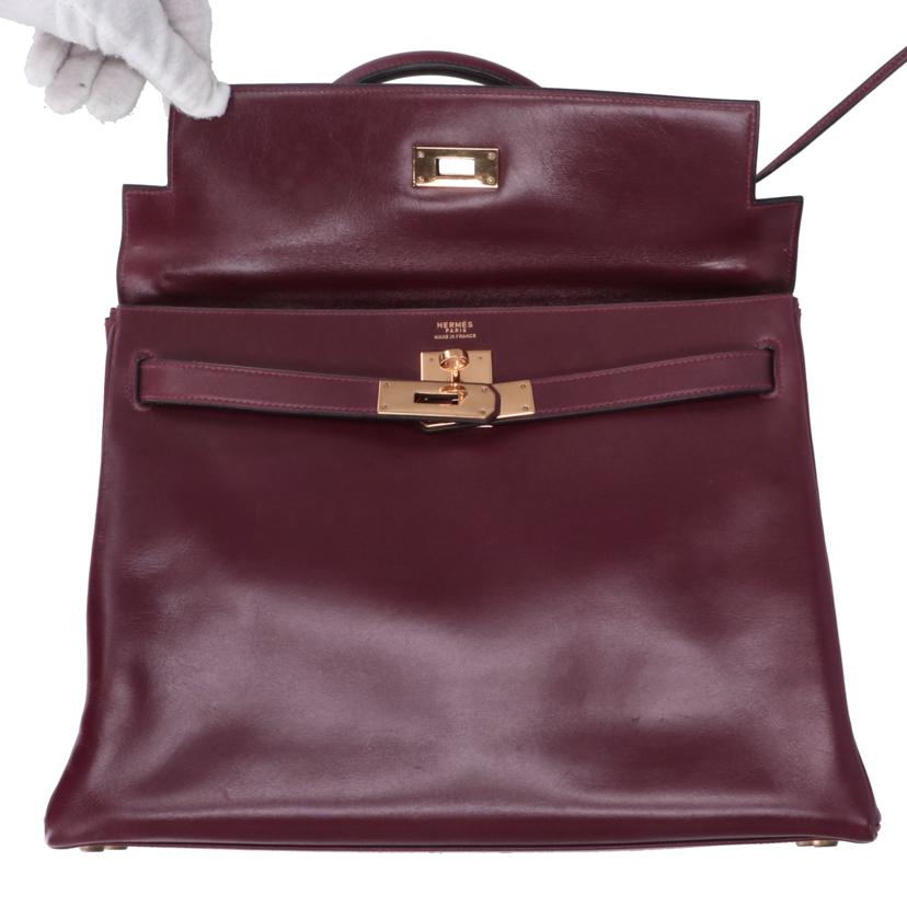 HERMES エルメス/ケリー32/ボックスカーフ/ボルドー//〇I(*****/Bランク/75