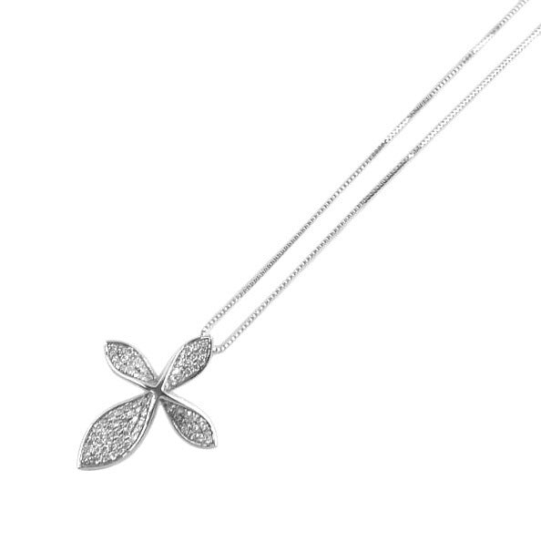 /K18WGダイヤネックレス0.06//ABランク/64