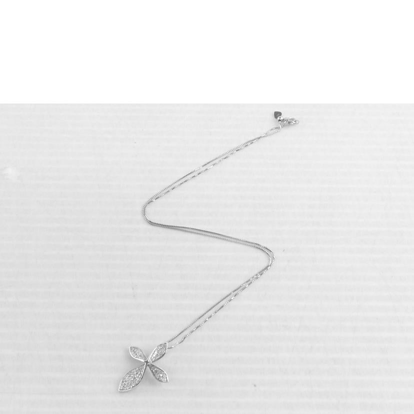 /K18WGダイヤネックレス0.06//ABランク/64