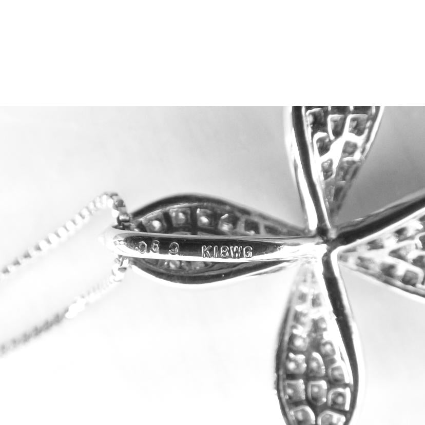 /K18WGダイヤネックレス0.06//ABランク/64