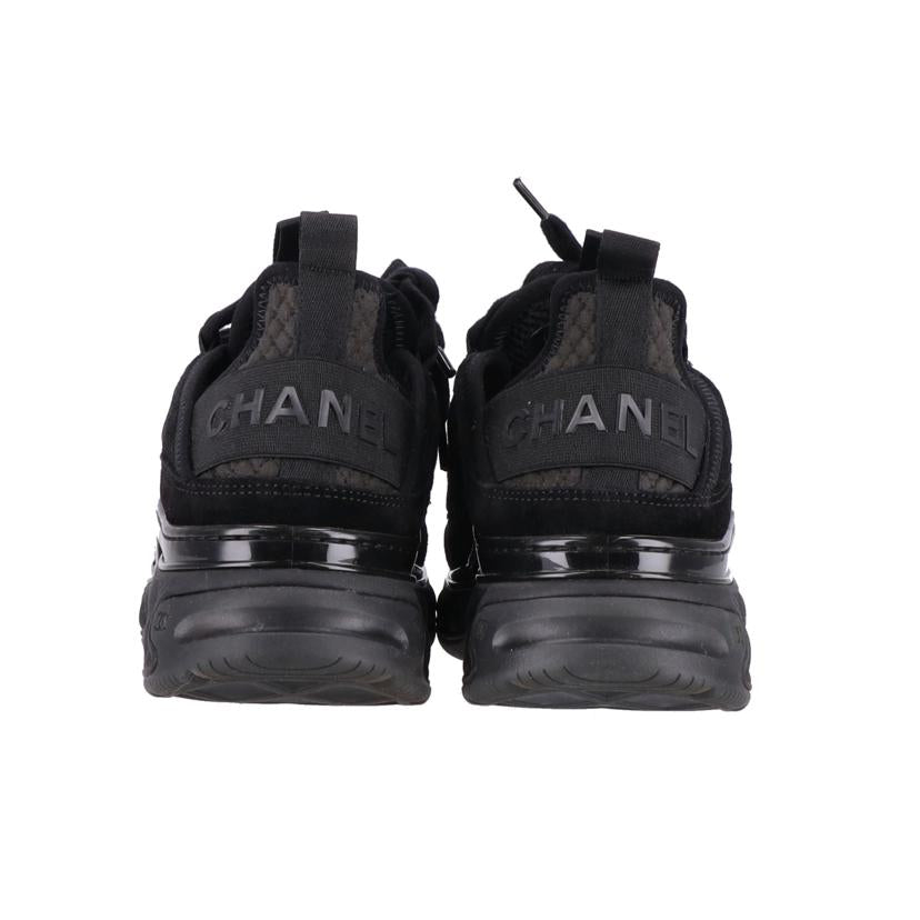 CHANEL/25 シャネル/ココマークキルティングファブリックスニーカー黒/36/G38501//ABランク/75