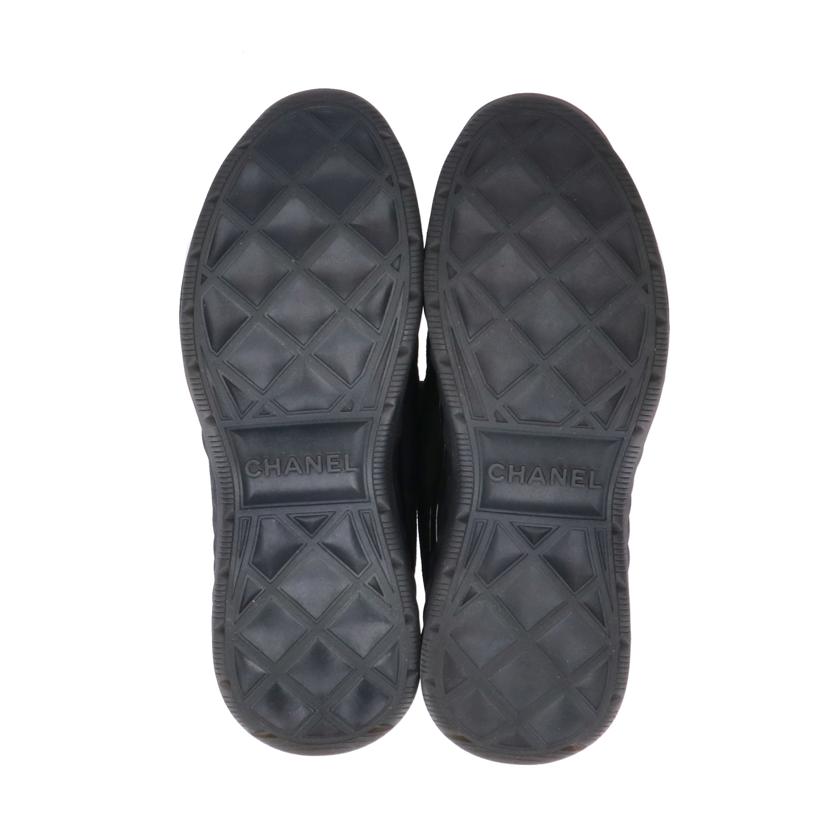 CHANEL/25 シャネル/ココマークキルティングファブリックスニーカー黒/36/G38501//ABランク/75