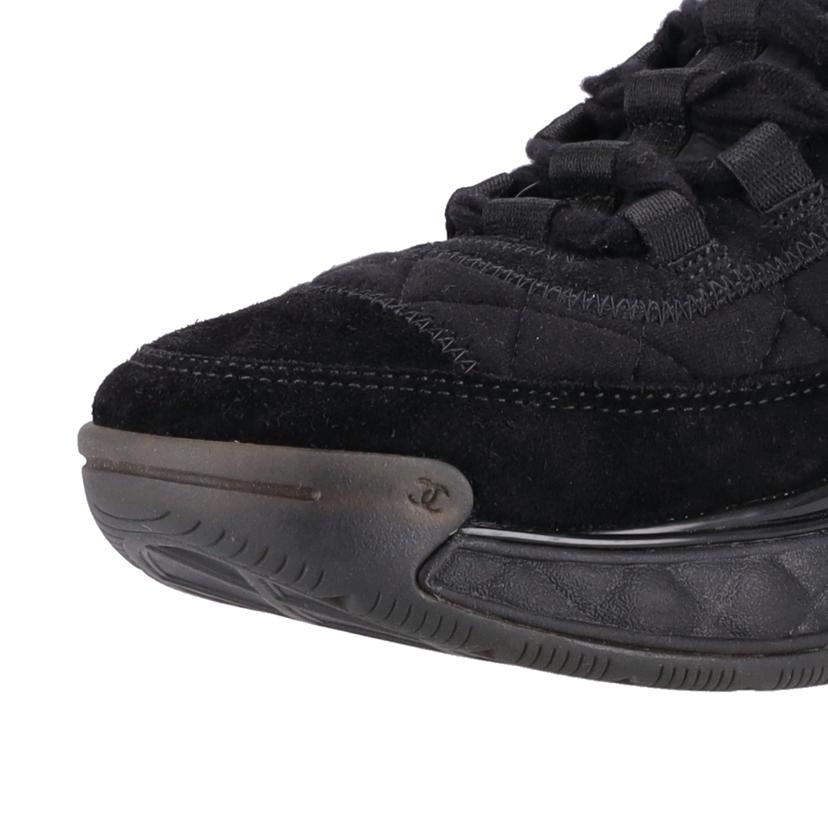 CHANEL/25 シャネル/ココマークキルティングファブリックスニーカー黒/36/G38501//ABランク/75