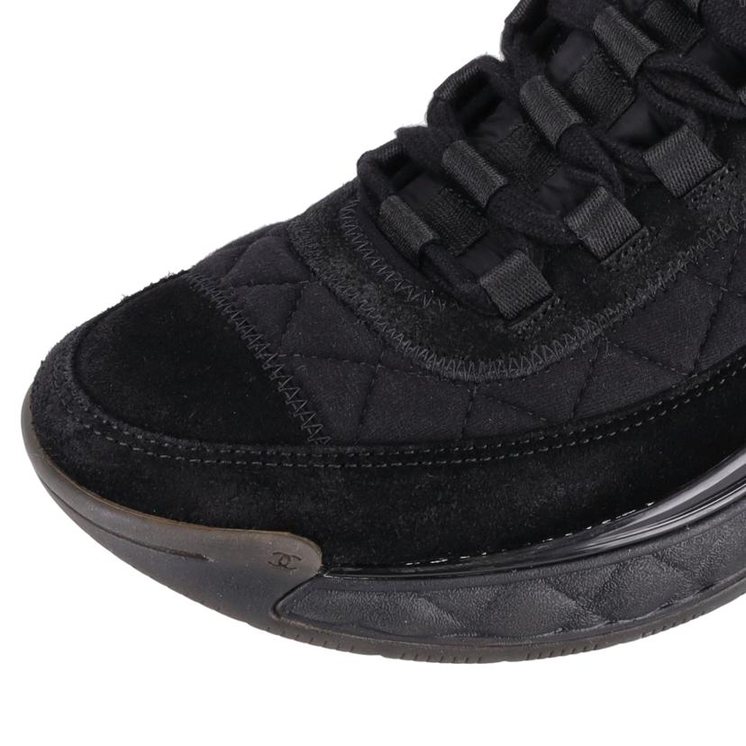 CHANEL/25 シャネル/ココマークキルティングファブリックスニーカー黒/36/G38501//ABランク/75