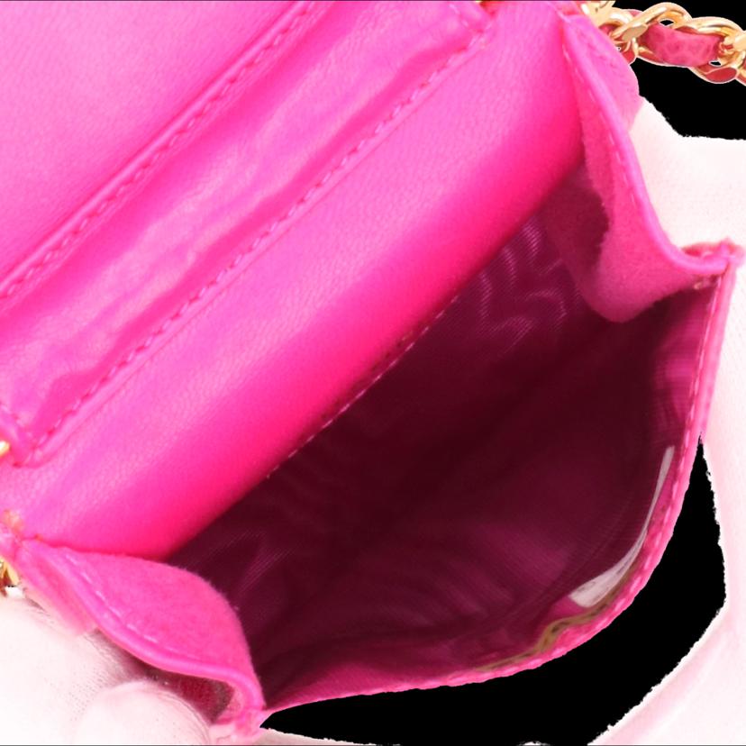 CHANEL シャネル/キャビアスキン・チェーンショルダーポシェット/ピンク/A05278//447****/SAランク/75