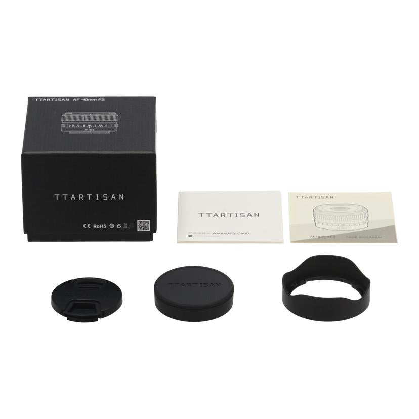TTArtisan SONY E 銘匠光学 /交換レンズ/40mm/AF40 F2//-/Aランク/67