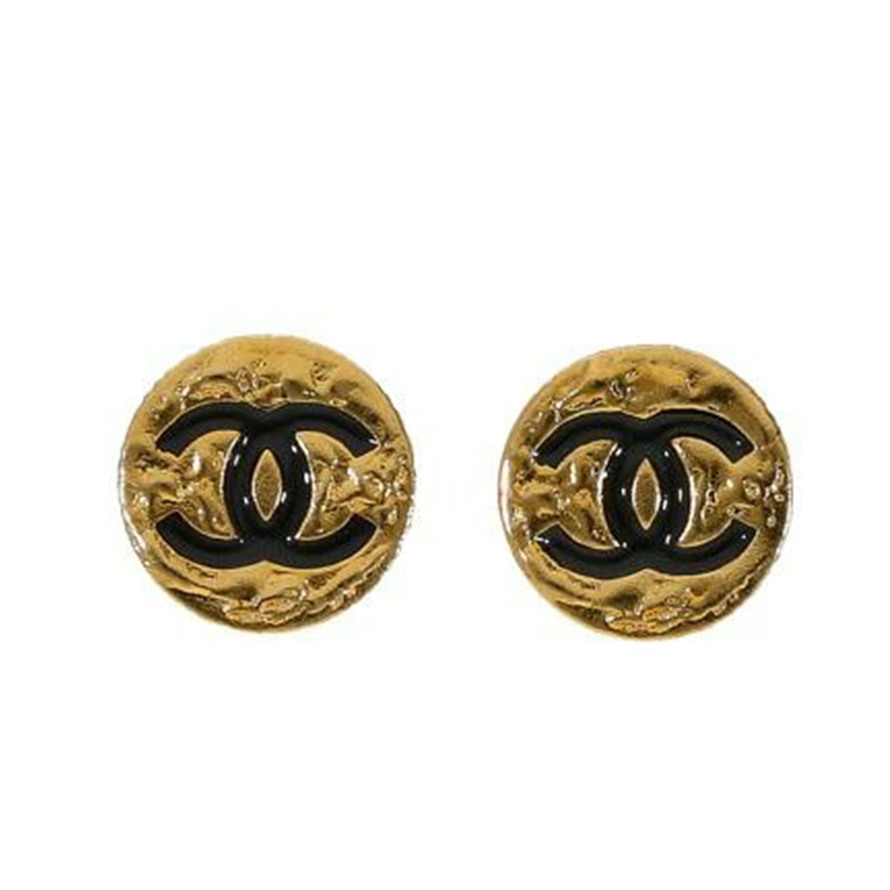 CHANEL シャネル/ココマークラウンドピアス/ゴールド金具/F24C//SAランク/75