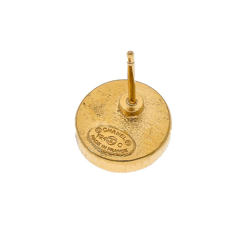 CHANEL シャネル/ココマークラウンドピアス/ゴールド金具/F24C//SAランク/75
